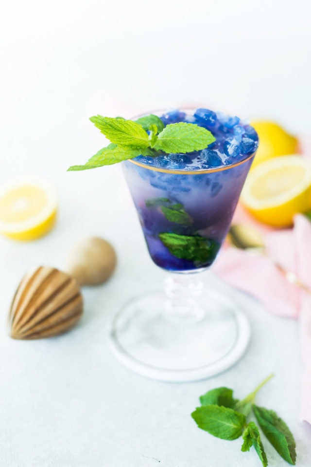Magic Color Changing Mint Julep Recipe by top Houston lifestyle blogger Ashley Rose of Sugar & Cloth