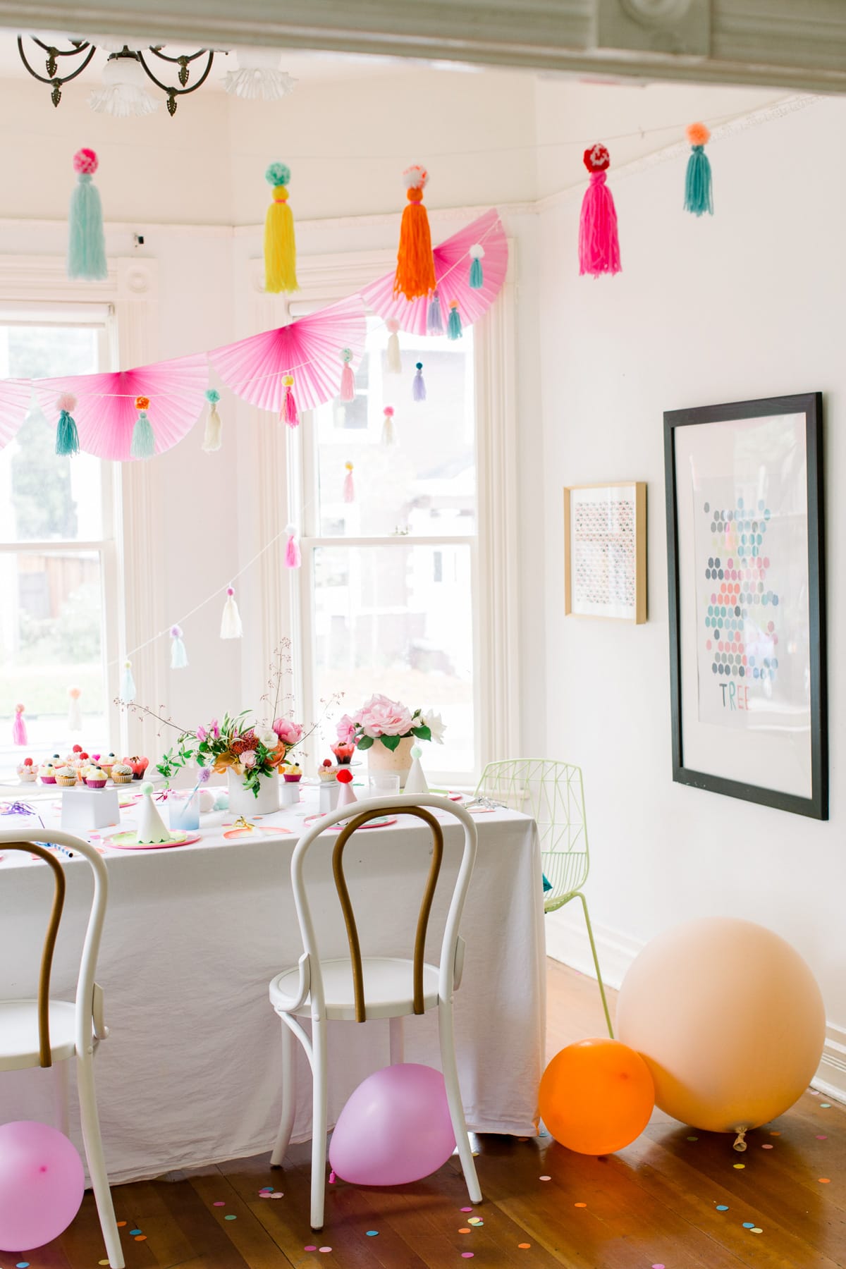 A Colorful Pom Birthday Party — Sugar & Cloth