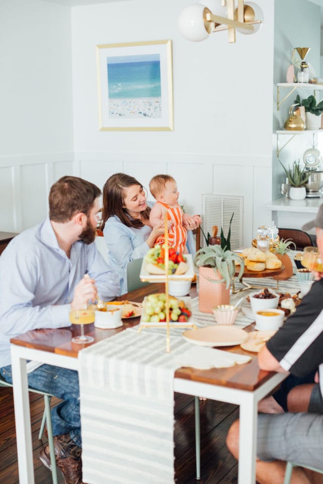 Real Entertaining: Easy Garlic & Herb Cheese Biscuits + Our Family Brunch!