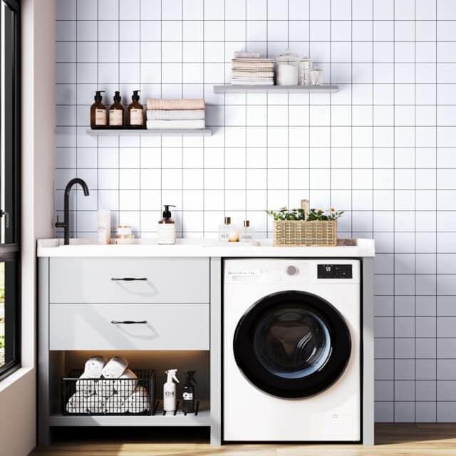 Minimalist Black and White Square Grid Wallpaper for bold wallpaper