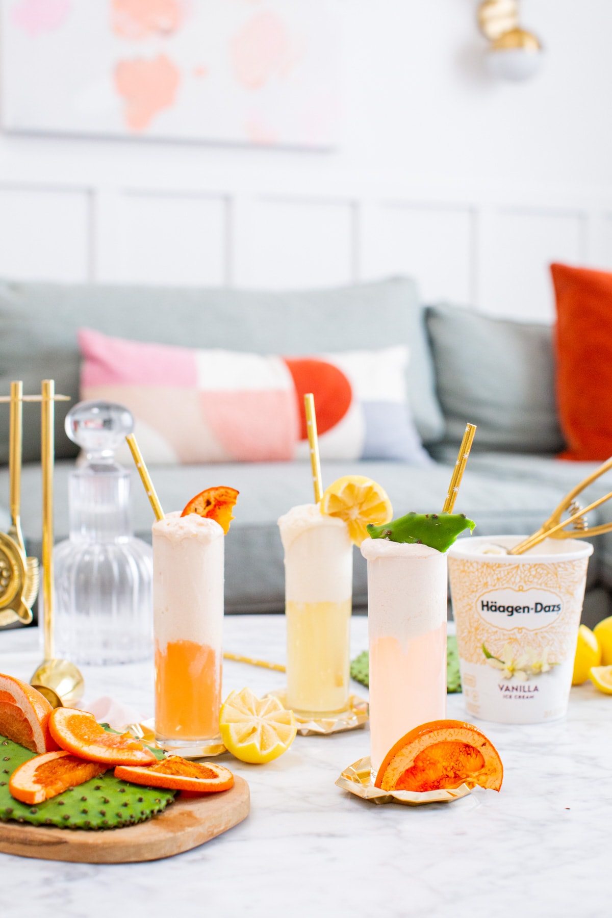 3 Sparkling Ice Cream Cocktail Recipes by top Houston lifestyle blogger Ashley Rose of Sugar & Cloth #cocktails #entertaining #recipes #icecream