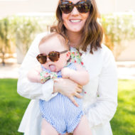 DIY Cooling Neckerchiefs that Snap for Baby by top Houston lifestyle blogger Ashley Rose of Sugar & Cloth #travel #diy #howto #babystyle