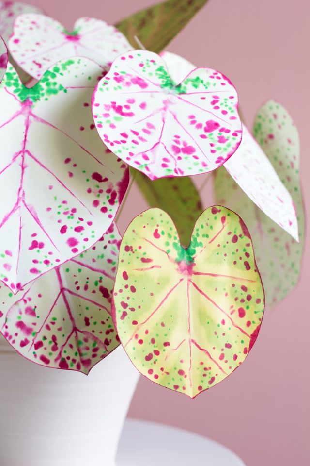 How to Make Paper Plants + A DIY Paper Caladium