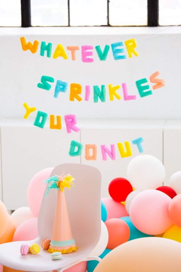 Faux Balloon DIY Letter Banner