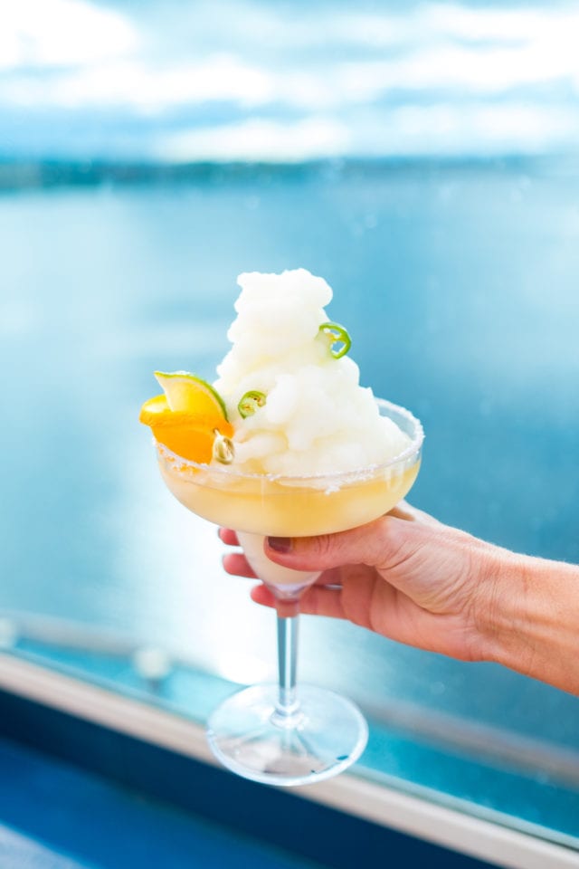 cruise life! a yummy Frozen Three Citrus Margarita Recipe with a Kick! by top Houston lifestyle blogger Ashley Rose of Sugar and Cloth #recipe #recipe #margarita #cocktails #cocktailrecipe #citrus #travel 