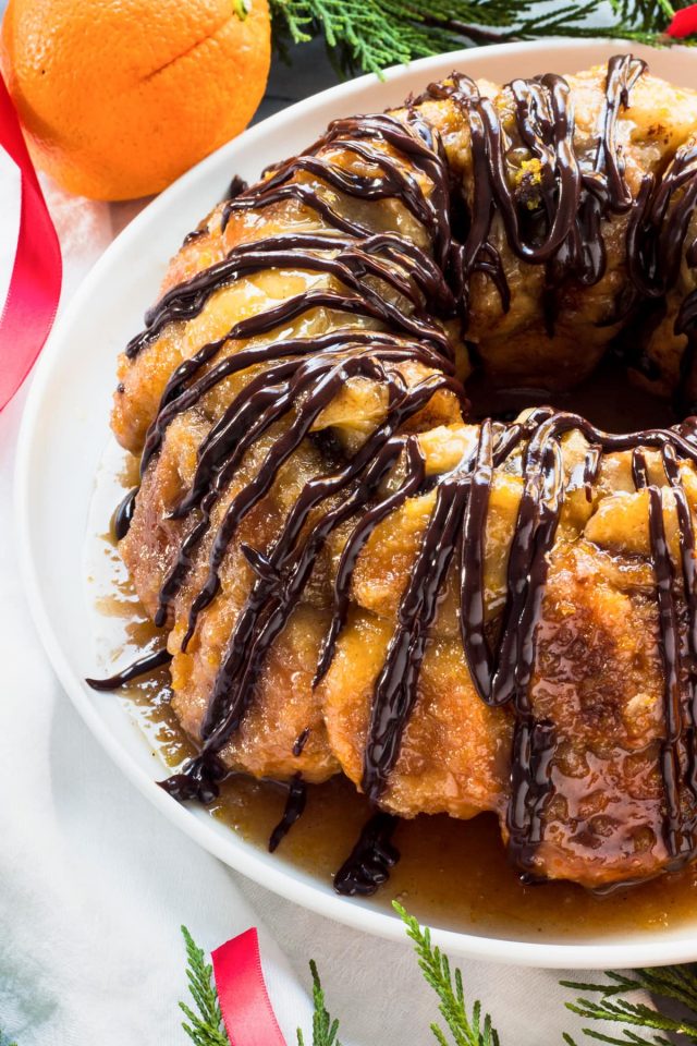 yum!! an easy monkey bread recipe with chocolate and orange flavors (or whatever floats your boat!) for the holidays! by top Houston lifestyle blogger Ashley Rose of Sugar & Cloth - #recipe #easy #christmas #holidays #quickrecipes #easyrecipe #holiday #winter