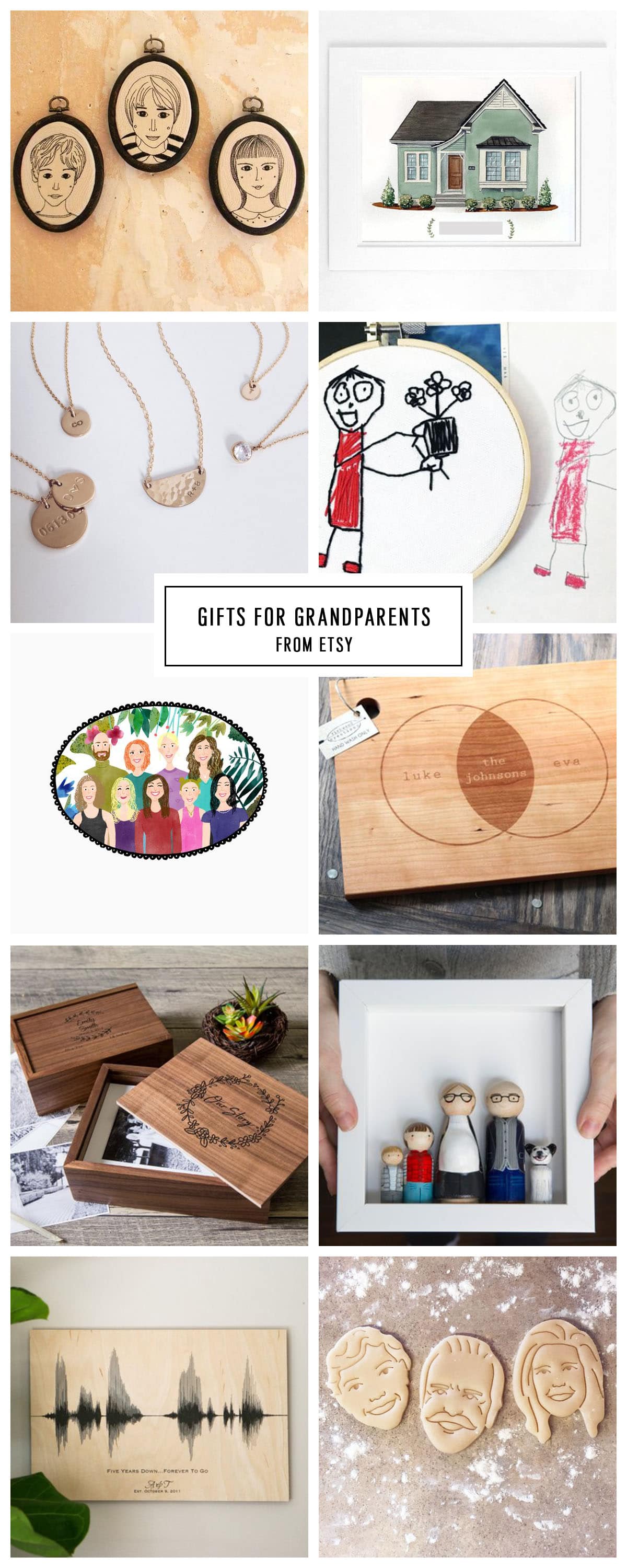 COMPLETE ETSY GIFT GUIDE FOR GRANDPARENTS UNDER $75 by Houston lifestyle blogger Ashley Rose of Sugar and Cloth -- #giftguide #christmas #entertaining #holidaygifts #presents