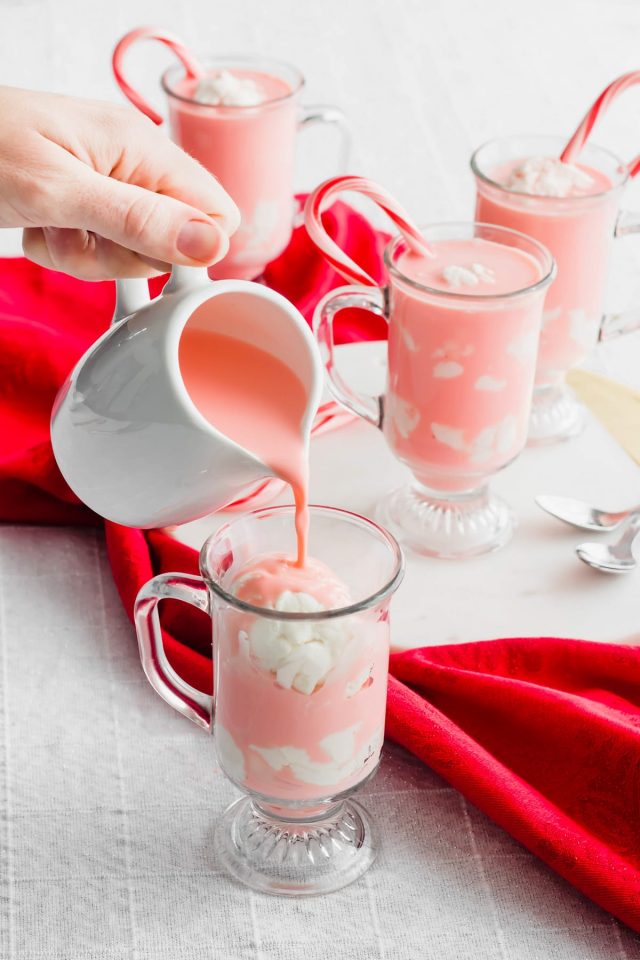 Candy Cane Affogato recipe by top Houston lifesyle blogger Ashley Rose of Sugar and Cloth #recipes #christmas #holiday #entertaining #idea 