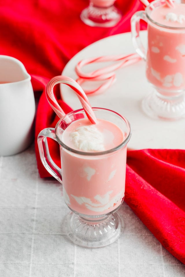 Candy Cane Hot Chocolate Affogato