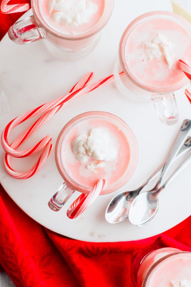 winter Candy Cane Affogato recipe by top Houston lifesyle blogger Ashley Rose of Sugar and Cloth #recipes #christmas #holiday #entertaining #idea