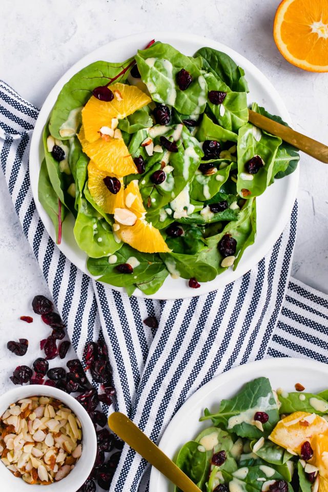 A Cranberry Orange Salad with Creamy Citrus Vinaigrette by top Houston lifestyle blogger Ashley Rose of Sugar & Cloth