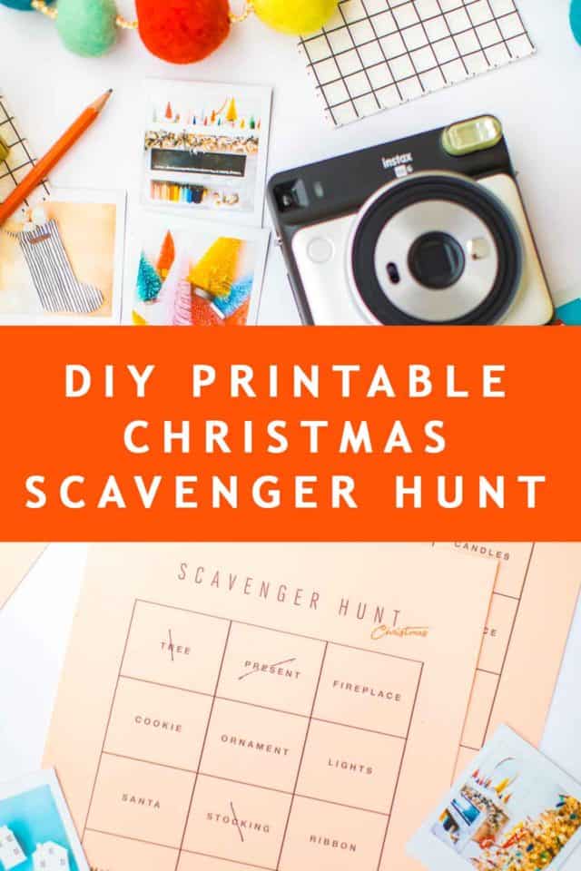 photo of a printable christmas scavenger hunt game