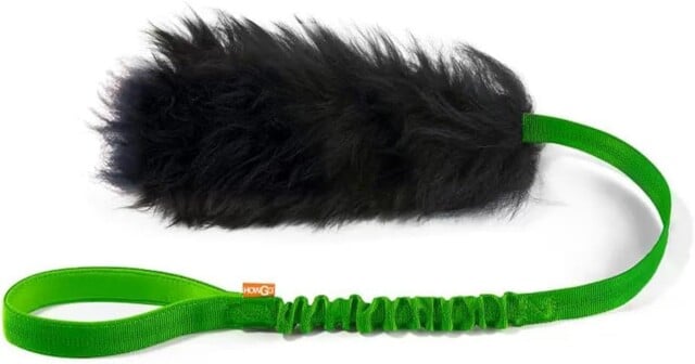 PetSafe Sheepskin Bone, Monster HOWGO Dog Rope Toy,Dog Bungee Chaser Toy 100% Sheepskin for gifts for pets