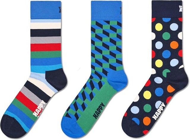Happy Socks 3-Pack Classic Socks for stocking stuffers for men