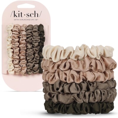 Kitsch Ultra-Petite Satin Scrunchies for Women