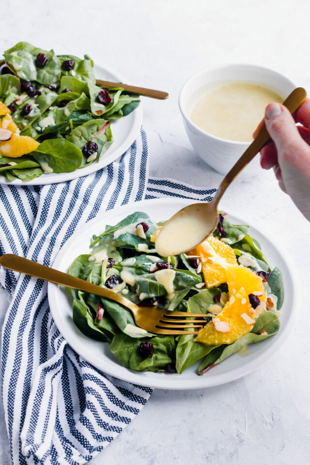 Cranberry Orange Salad Recipe with mixed greens