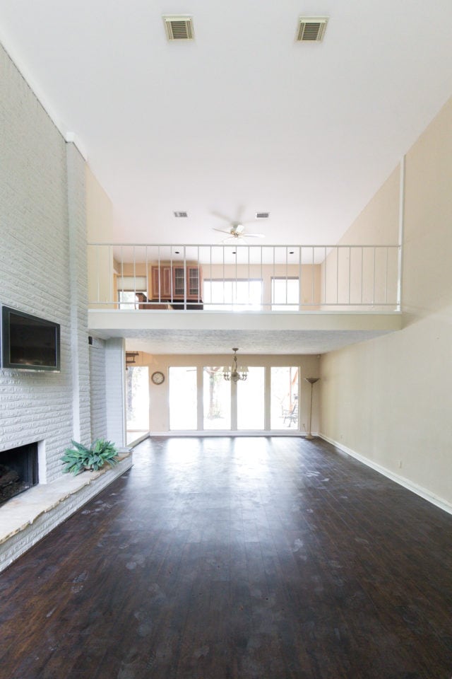 a view of the old balcony - Sugar & Cloth Casa: Updating An Old Staircase by top Houston lifestyle blogger Ashley Rose of Sugar & Cloth