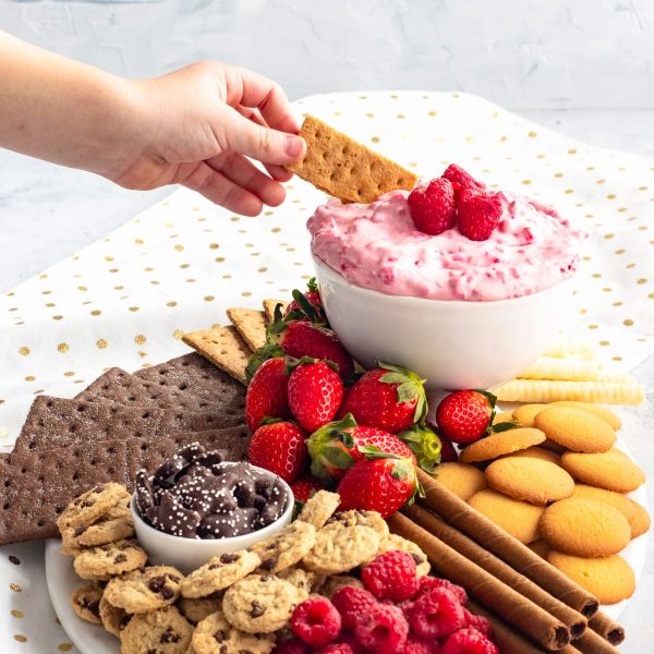 Raspberry Cream Cheese Dip Recipe & Dessert Board — Sugar & Cloth
