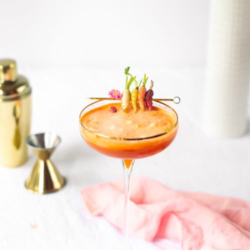 24 Carrot Cocktail Recipe Single by top Houston lifestyle blogger Ashley Rose of Sugar & Cloth