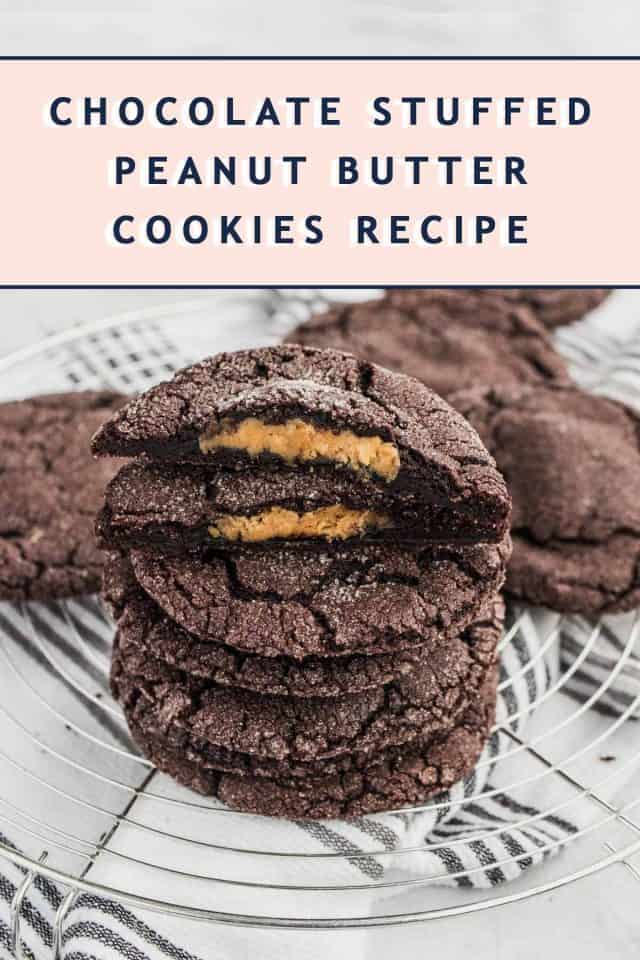 photo of how to make the best chocolate peanut butter stuffed cookies recipe by top Houston lifestyle blogger Ashley Rose of Sugar & Cloth