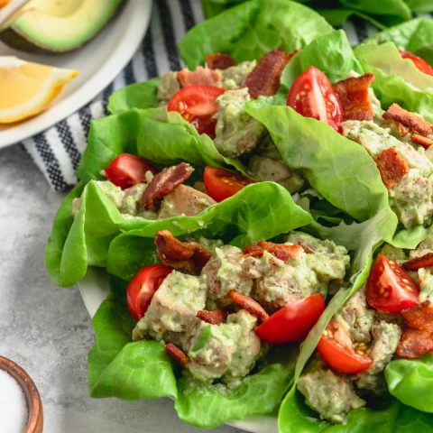 Whole 30 Avocado Chicken Salad Wraps Recipe top Houston lifestyle blogger Ashley Rose of Sugar & Cloth