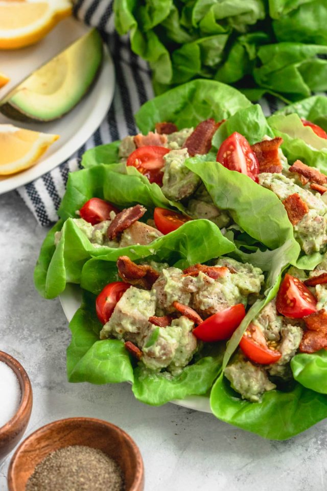 Whole30 Avocado Salad Chicken Wraps Recipe