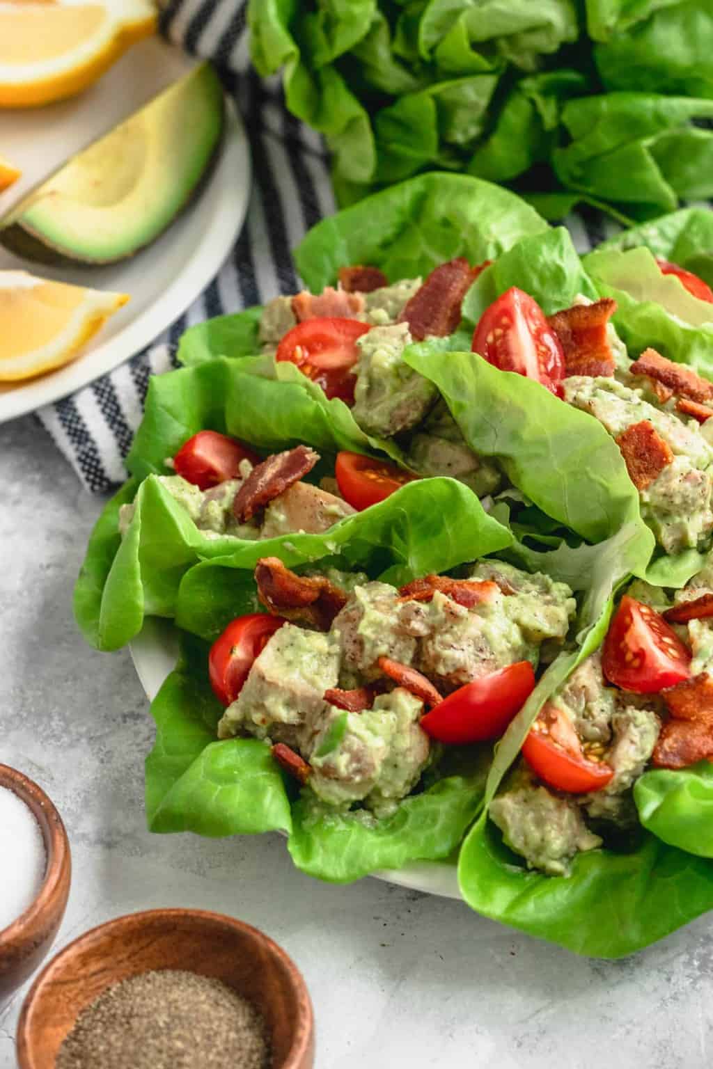 Whole 30 Avocado Chicken Salad Wraps Recipe top Houston lifestyle blogger Ashley Rose of Sugar & Cloth