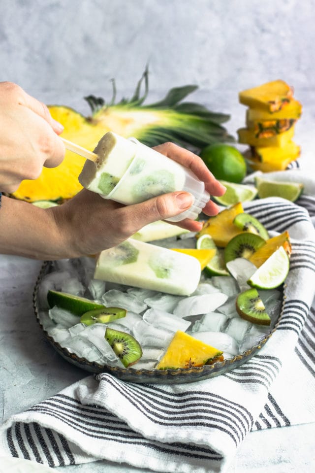 Whole 30 Tropical Popsicles Recipe Molds by top Houston lifestyle blogger Ashley Rose of Sugar & Cloth