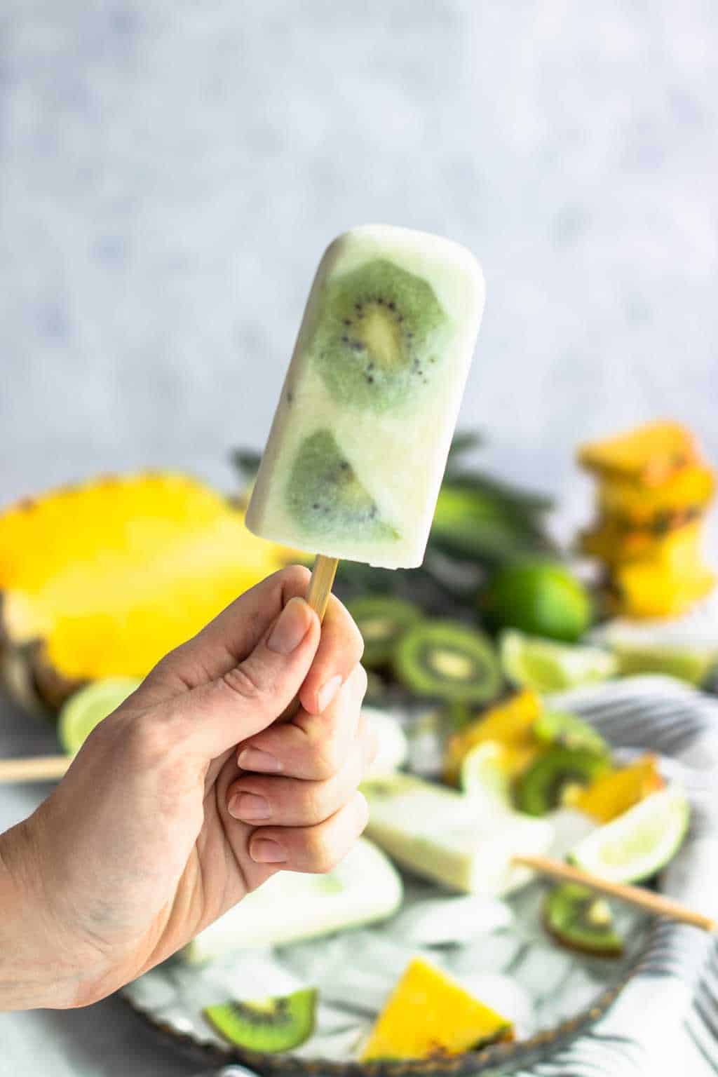 Tropical Paradise Popsicles Recipe - best way to eat kiwi