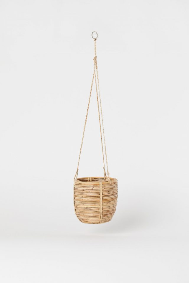 photo of the Rattan Hanging Basket by top Houston lifestyle blogger Ashley Rose of Sugar & Cloth