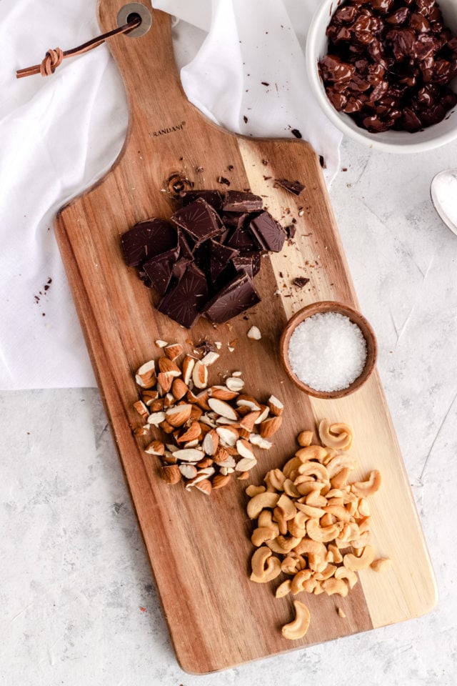 Dark Chocolate Nut Clusters Recipe Ingredients by top Houston lifestyle blogger Ashley Rose of Sugar & Cloth
