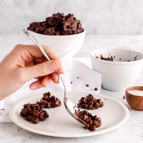 Dark Chocolate Nut Clusters Recipe Instructions by top Houston lifestyle blogger Ashley Rose of Sugar & Cloth