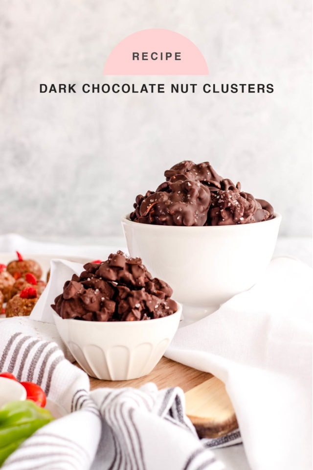 RECIPE Dark Chocolate Nut Clusters by top Houston lifestyle blogger Ashley Rose of Sugar & Cloth
