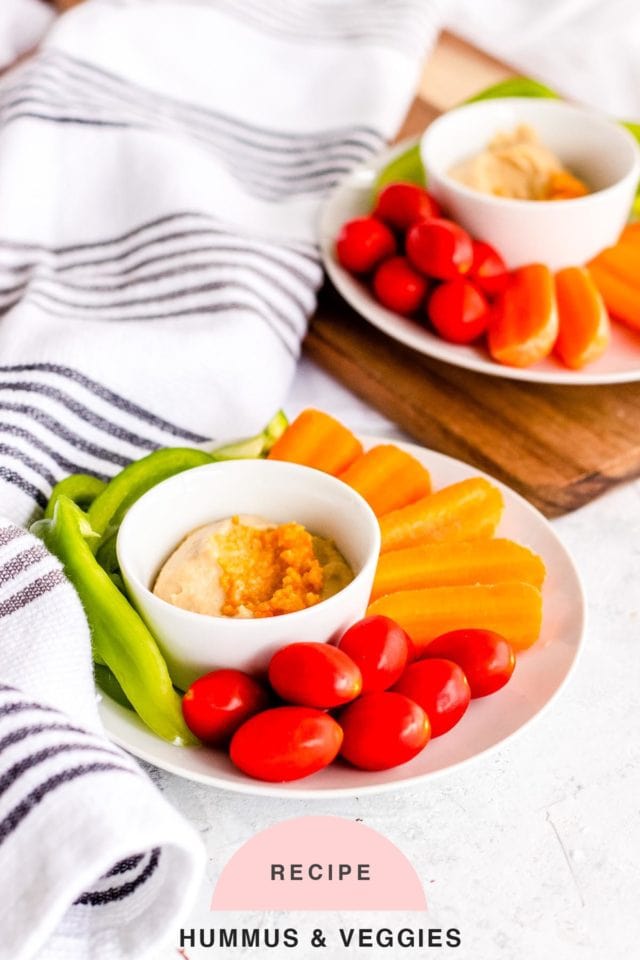 RECIPE Hummus & Veggies by top Houston lifestyle blogger Ashley Rose of Sugar & Cloth