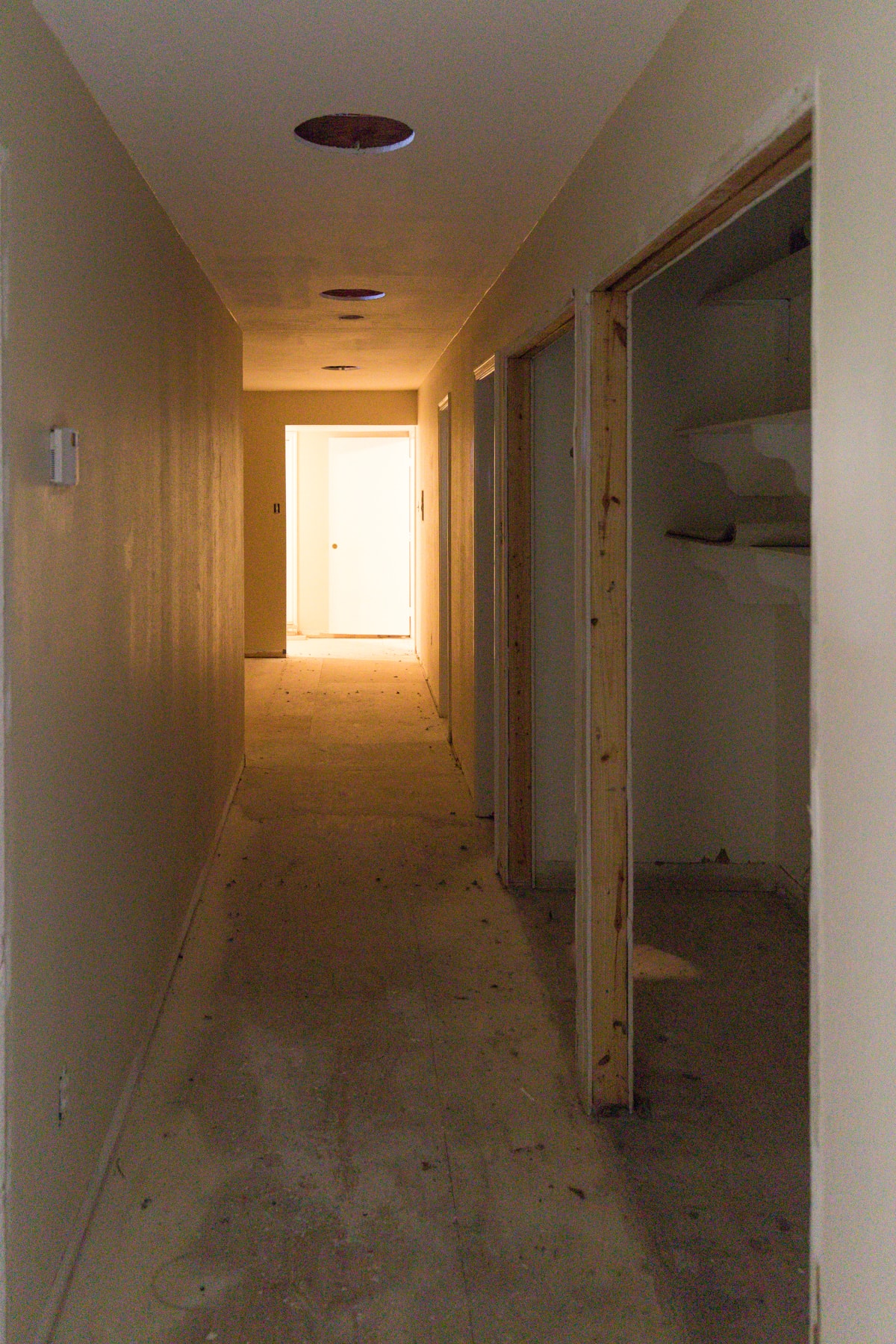 the old hallway view - Sugar & Cloth Casa: Before & After of Installing Skylights in The New House