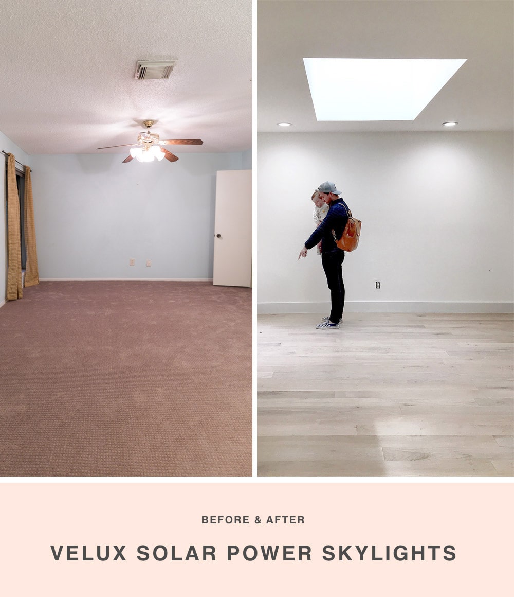 Sugar & Cloth Casa: Before & After of Installing Skylights in The New House #decor #beforeandafter