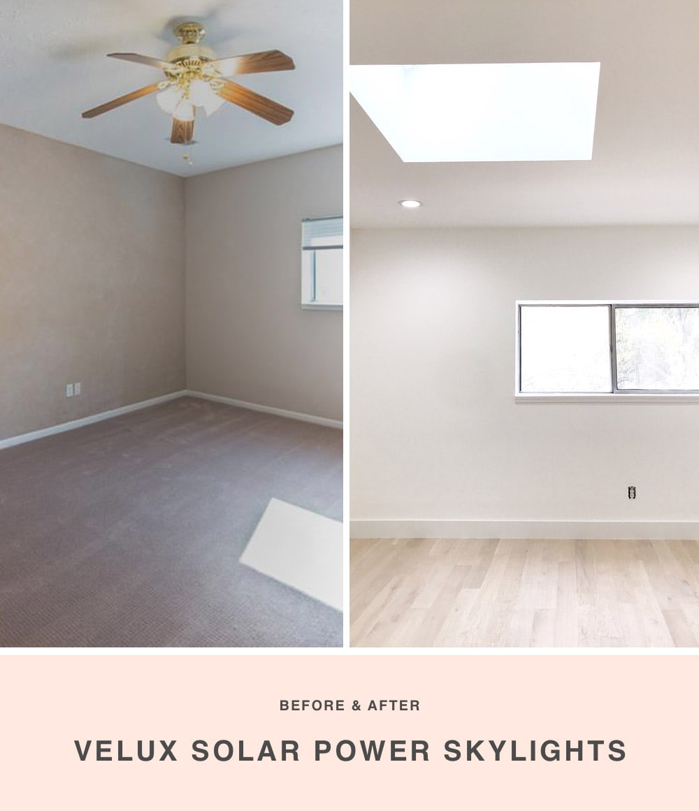 Sugar & Cloth Casa: Before & After of Installing Skylights in The New House #decor #beforeandafter