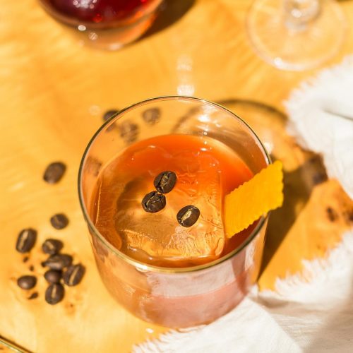 Coffee Old Fashioned Cocktail Recipe Garnishes
