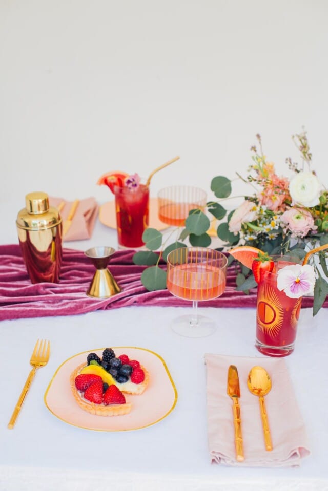 Sparkling Strawberry Hibiscus Cooler Cocktail Recipe