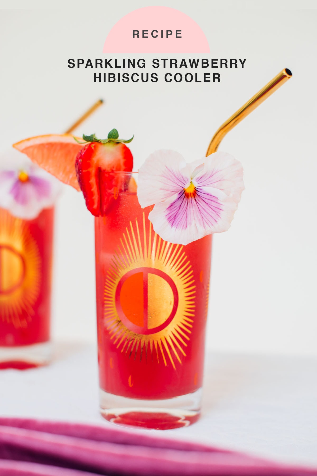 ECIPE Mother's Day Brunch Sparkling Strawberry Hibiscus Cooler by top Houston lifestyle blogger Ashley Rose of Sugar & Cloth