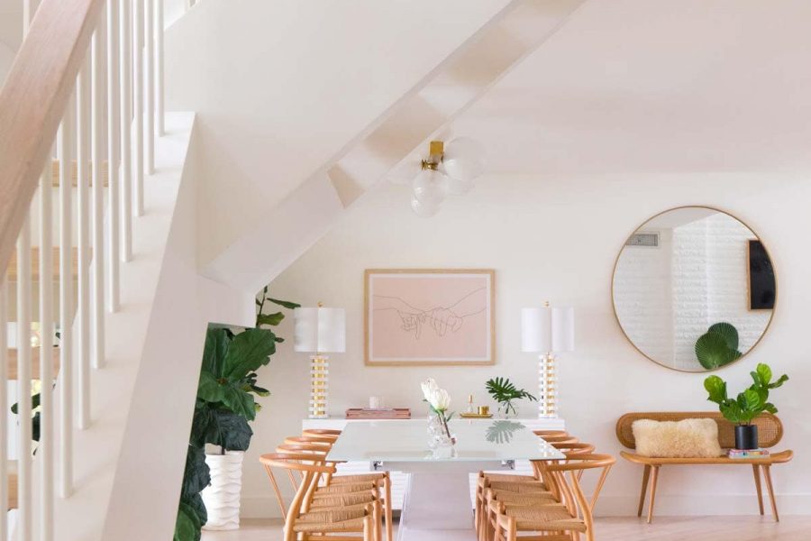I cannot express my excitement over revealing our living room and dining room design plus before and afters of our renovated, mid century space! by top Houston lifestyle blogger Ashley Rose of Sugar & Cloth #design #interiors #decor #home