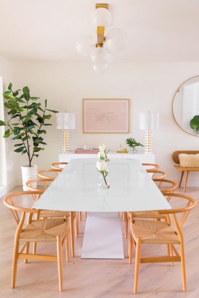 I cannot express my excitement over revealing our living room and dining room design plus before and afters of our renovated, mid century space! by top Houston lifestyle blogger Ashley Rose of Sugar & Cloth #design #interiors #decor #home 