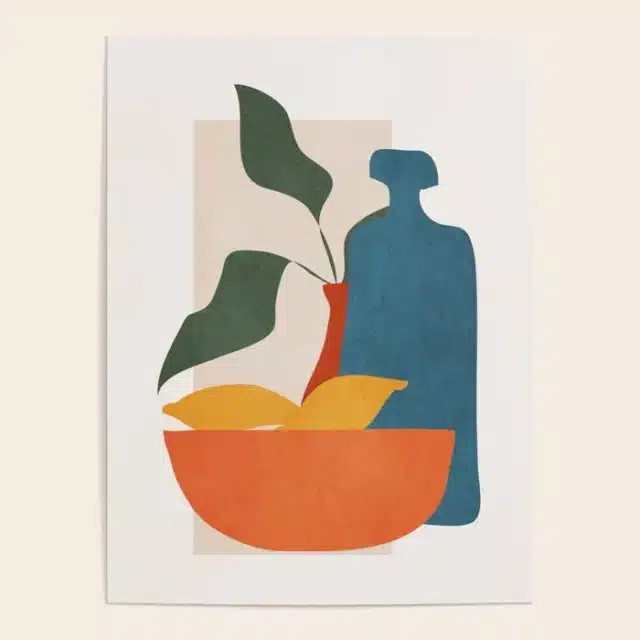 Minimalist Still Life Art Poster for affordable wall art