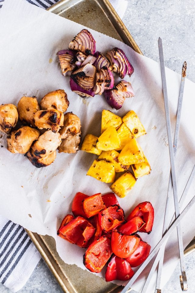 How to grill Huli Huli Hawaiian Chicken Kebab ingredients by top Houston lifestyle blogger Ashley Rose of Sugar & Cloth