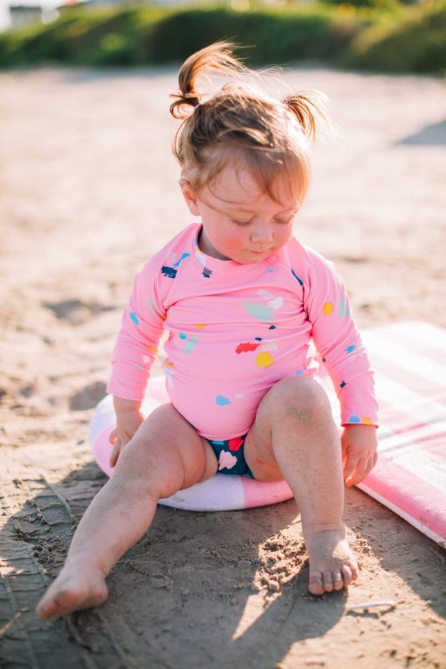 I'm so excited to announce that our Mommy and Me Swimsuit designs for Olivia and Ocean are finally here! Sharing all of the details on our bikinis and one pieces! by top Houston lifestyle blogger Ashley Rose of Sugar & Cloth #swimsuit #style #mommyandme #design