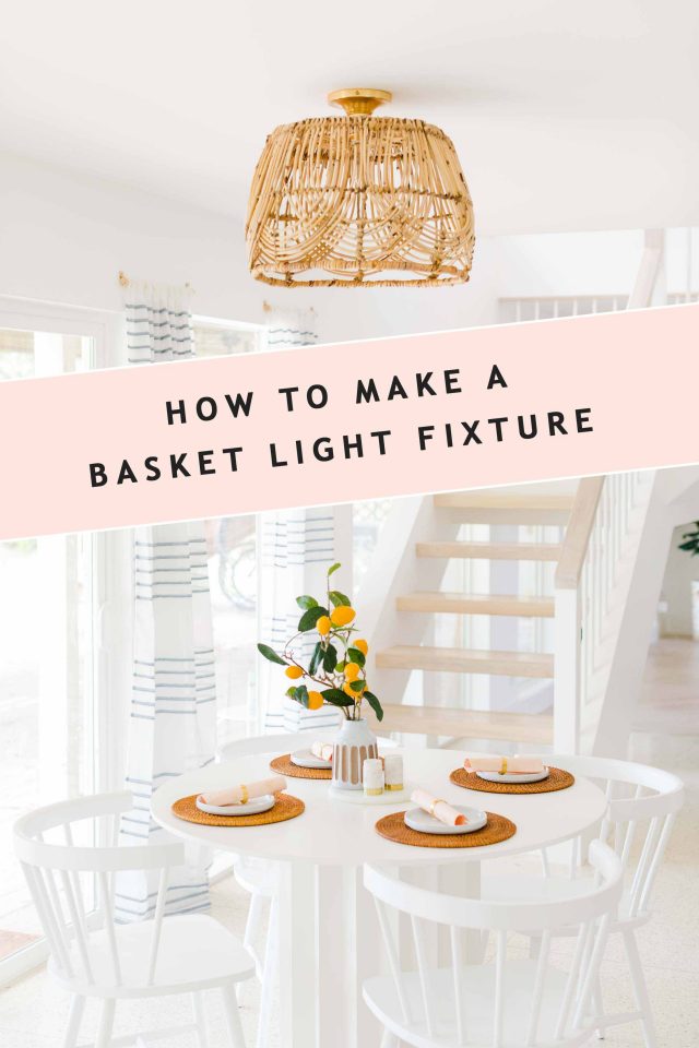 diy basket ceiling light