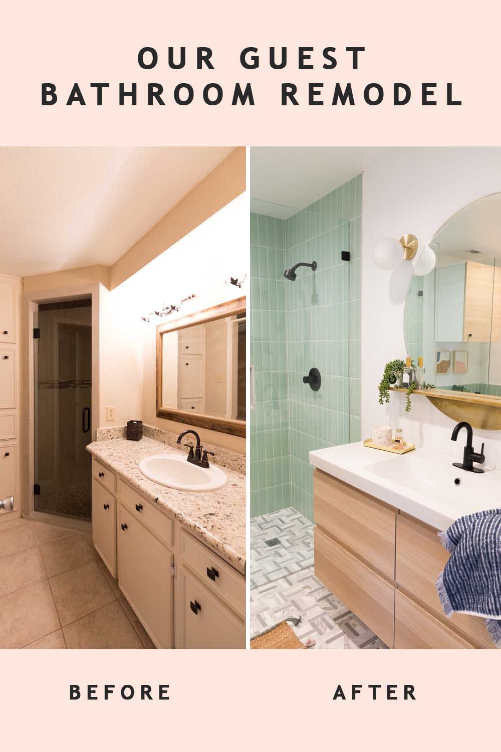 BEFORE AND AFTER GUEST BATHROOM REMODEL - Sugar & Cloth