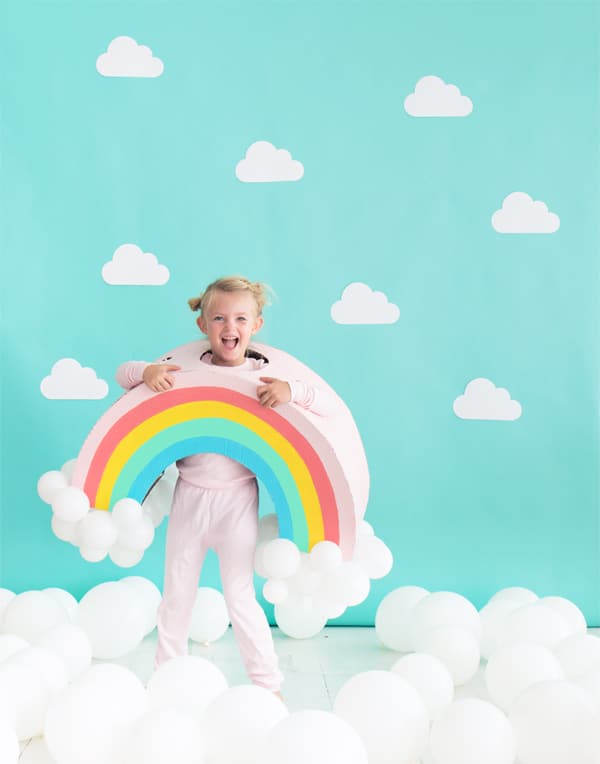 Rainbow DIY kids Halloween costume