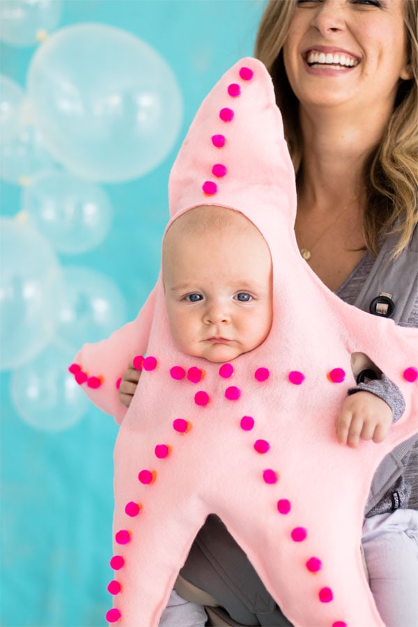 Baby starfish DIY halloween costume for babies