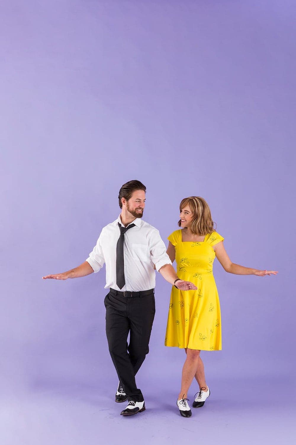 Man and Woman in DIY Couples costume: La La Land film characters